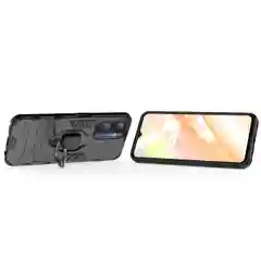 Красный чехол противоударный с кольцом на Realme C33 (Реалми С33)