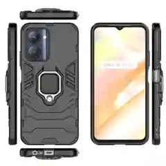 Красный чехол противоударный с кольцом на Realme C33 (Реалми С33)