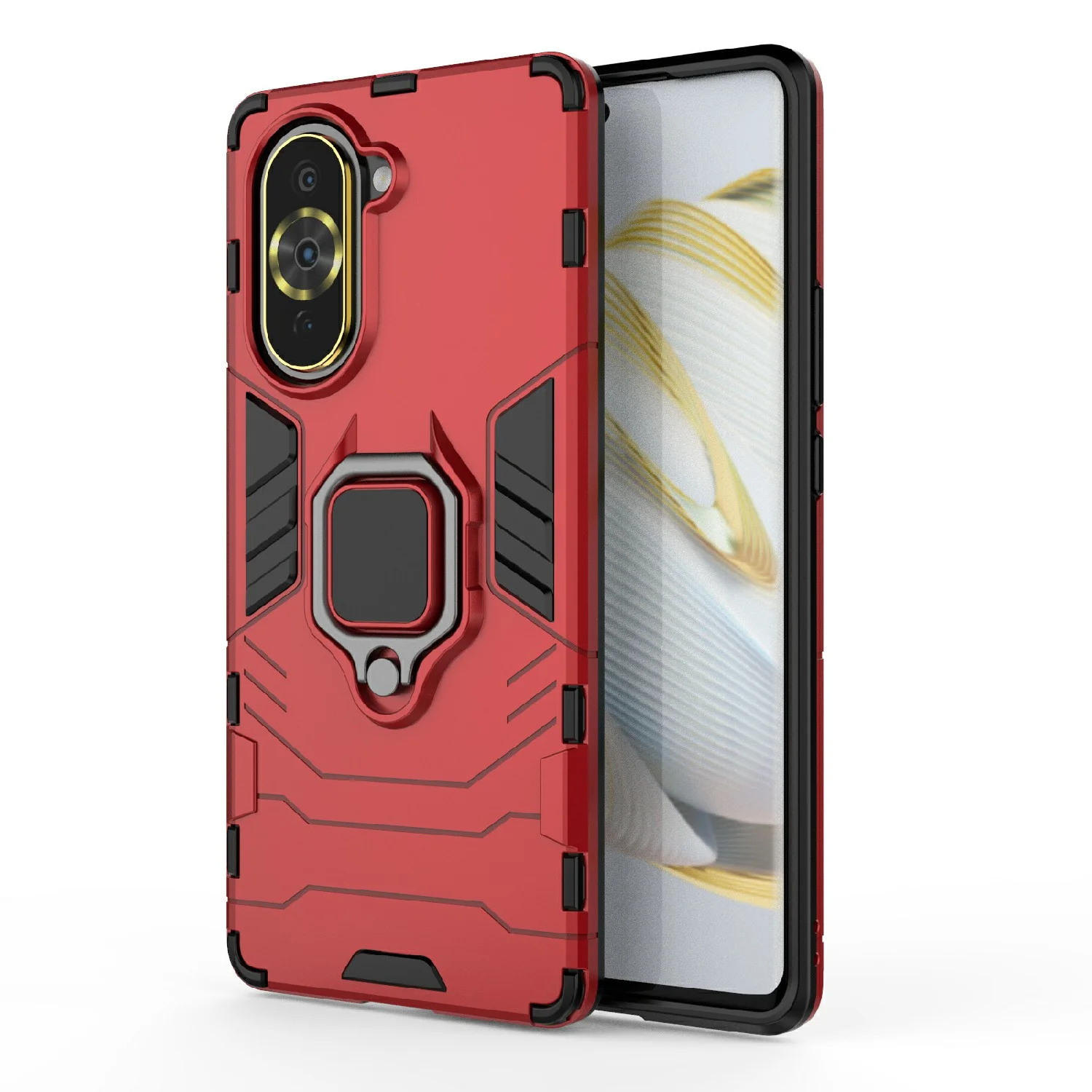 Чехол противоударный с кольцом на Huawei Nova 10 (Хуавей Нова 10)