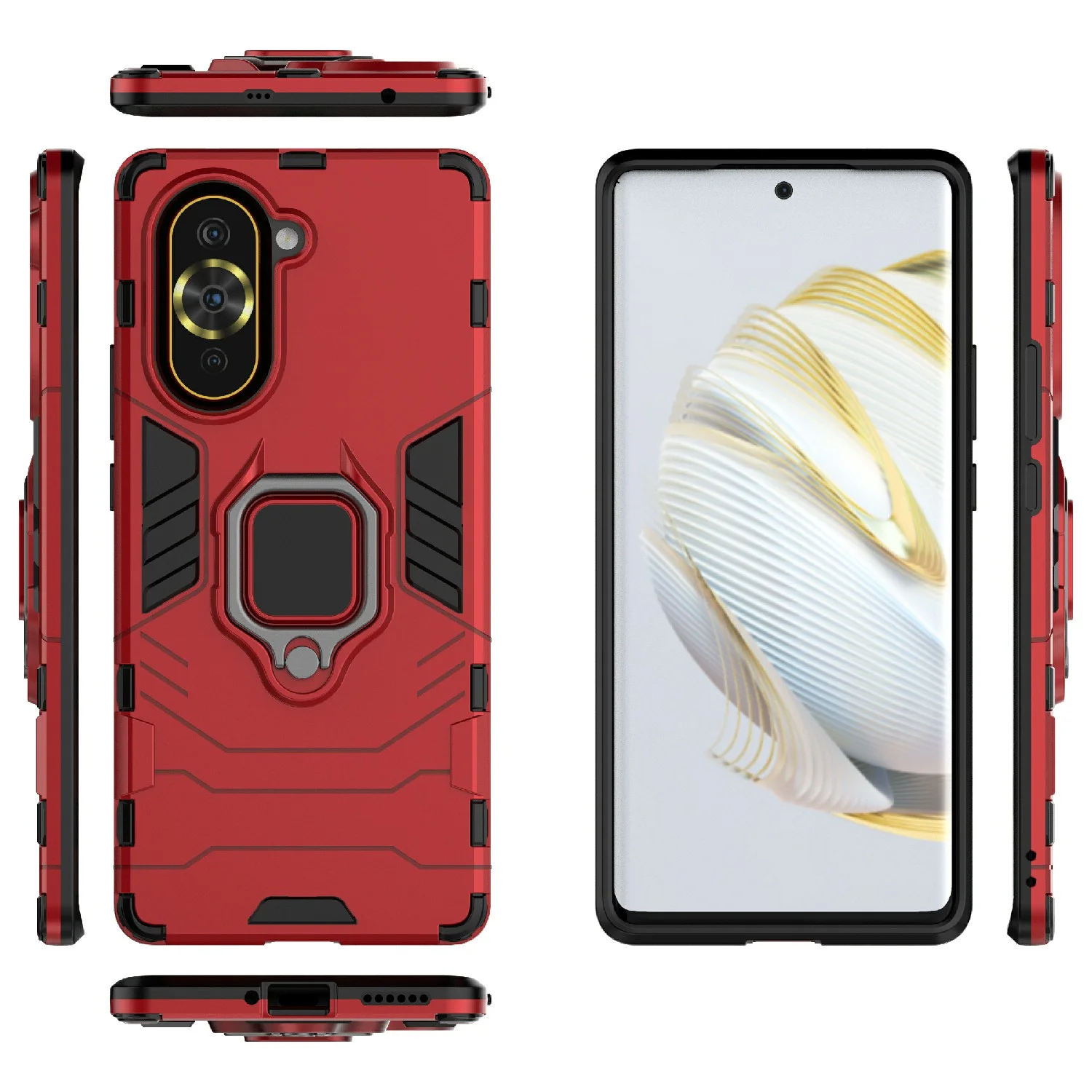 Чехол противоударный с кольцом на Huawei Nova 10 (Хуавей Нова 10)