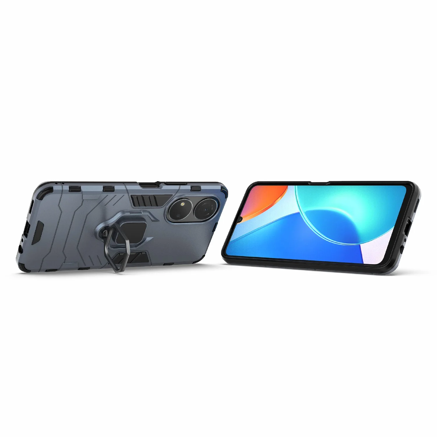 Чехол противоударный с кольцом на Honor X7 (Хонор Х7)