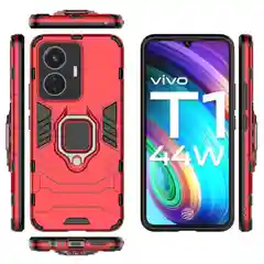 Синий меланж чехол противоударный с кольцом на Vivo T1 (Виво Т1)