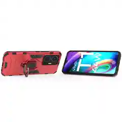 Синий меланж чехол противоударный с кольцом на Vivo T1 (Виво Т1)