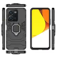 Красный чехол противоударный с кольцом на Vivo Y22 и Vivo Y35 (Виво У22 и Виво У35)