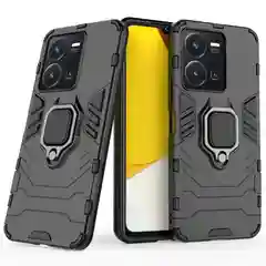 Красный чехол противоударный с кольцом на Vivo Y22 и Vivo Y35 (Виво У22 и Виво У35)