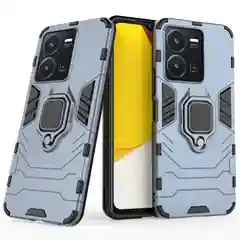 Красный чехол противоударный с кольцом на Vivo Y22 и Vivo Y35 (Виво У22 и Виво У35)