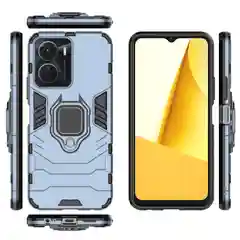 Красный чехол противоударный с кольцом на Vivo Y16 (Виво У16)
