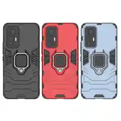 Красный чехол противоударный с кольцом-держателем на Xiaomi 12 Lite (Сяоми 12 Лайт)