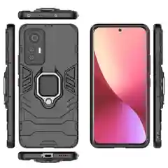 Красный чехол противоударный с кольцом-держателем на Xiaomi 12 Lite (Сяоми 12 Лайт)