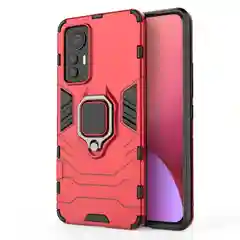 Красный чехол противоударный с кольцом-держателем на Xiaomi 12 Lite (Сяоми 12 Лайт)