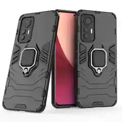Красный чехол противоударный с кольцом-держателем на Xiaomi 12 Lite (Сяоми 12 Лайт)