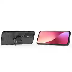Красный чехол противоударный с кольцом-держателем на Xiaomi 12 Lite (Сяоми 12 Лайт)