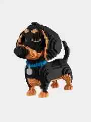 Черный пластиковый блочный 3D конструктор Терьер Макс, Корги, Шнауцер, Хаски детям и взрослым
