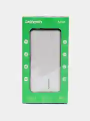 Белый внешний аккумулятор Power Bank DP08 Denmen 10000 mAh