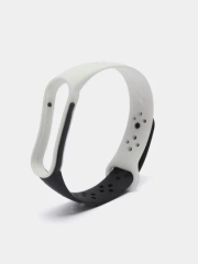 Ремешок силиконовый для Xiaomi Mi Band 5/ Mi Band 6 двухцветный перфорированный