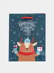 Пакет подарочный "Happy deer", ламинированный