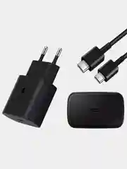 Белый сетевое зарядное устройство для Samsung 25W USB-C Fast Charger, быстрая зарядка, type-c