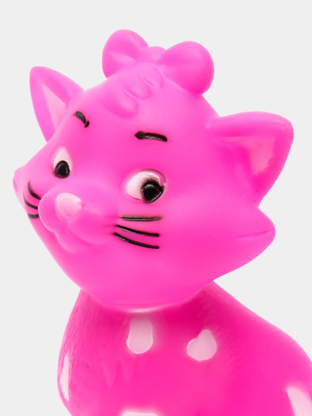 Игрушка пищащая "Кошечка" для собак, розовая, 10 см