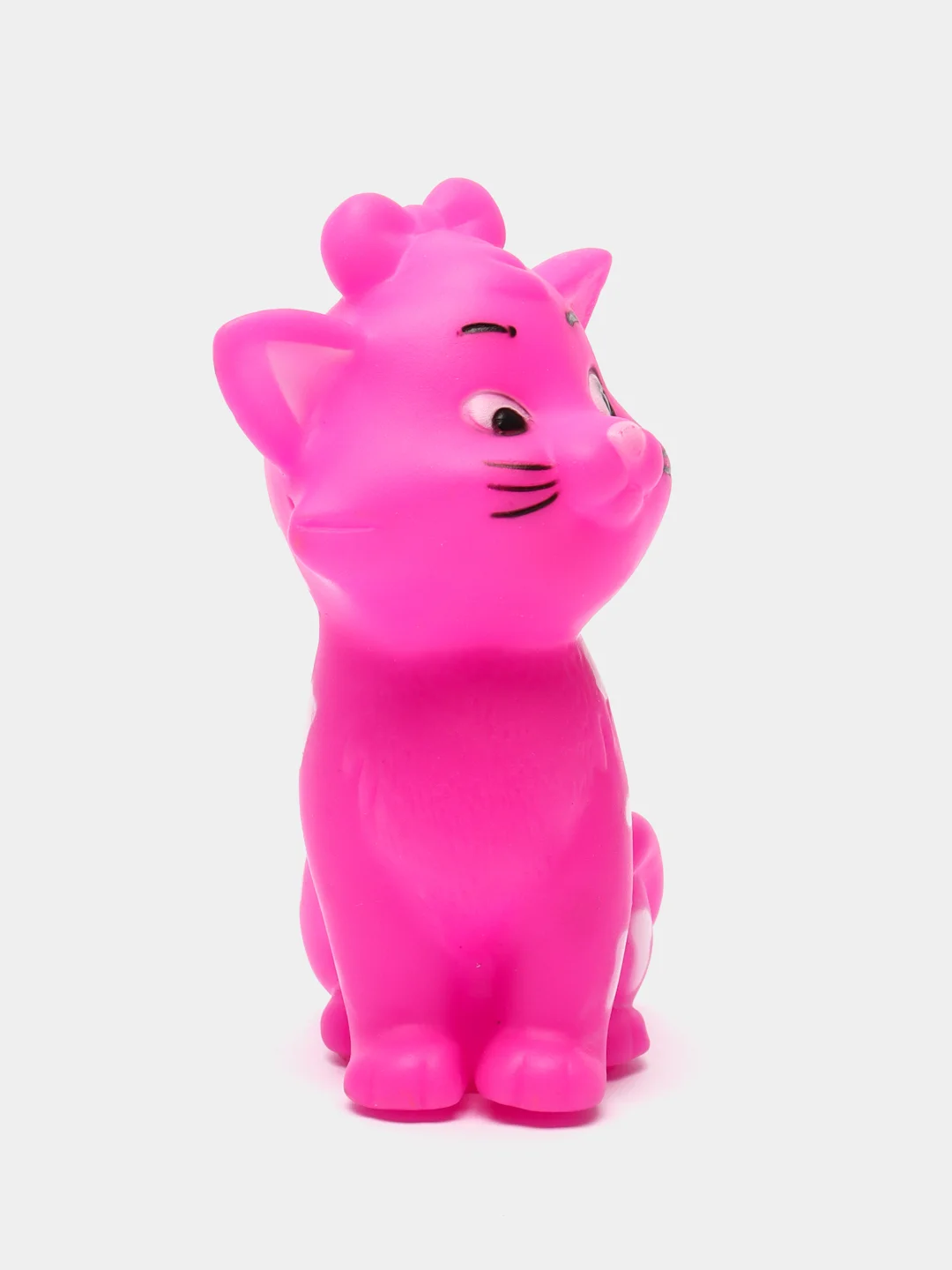Игрушка пищащая "Кошечка" для собак, розовая, 10 см