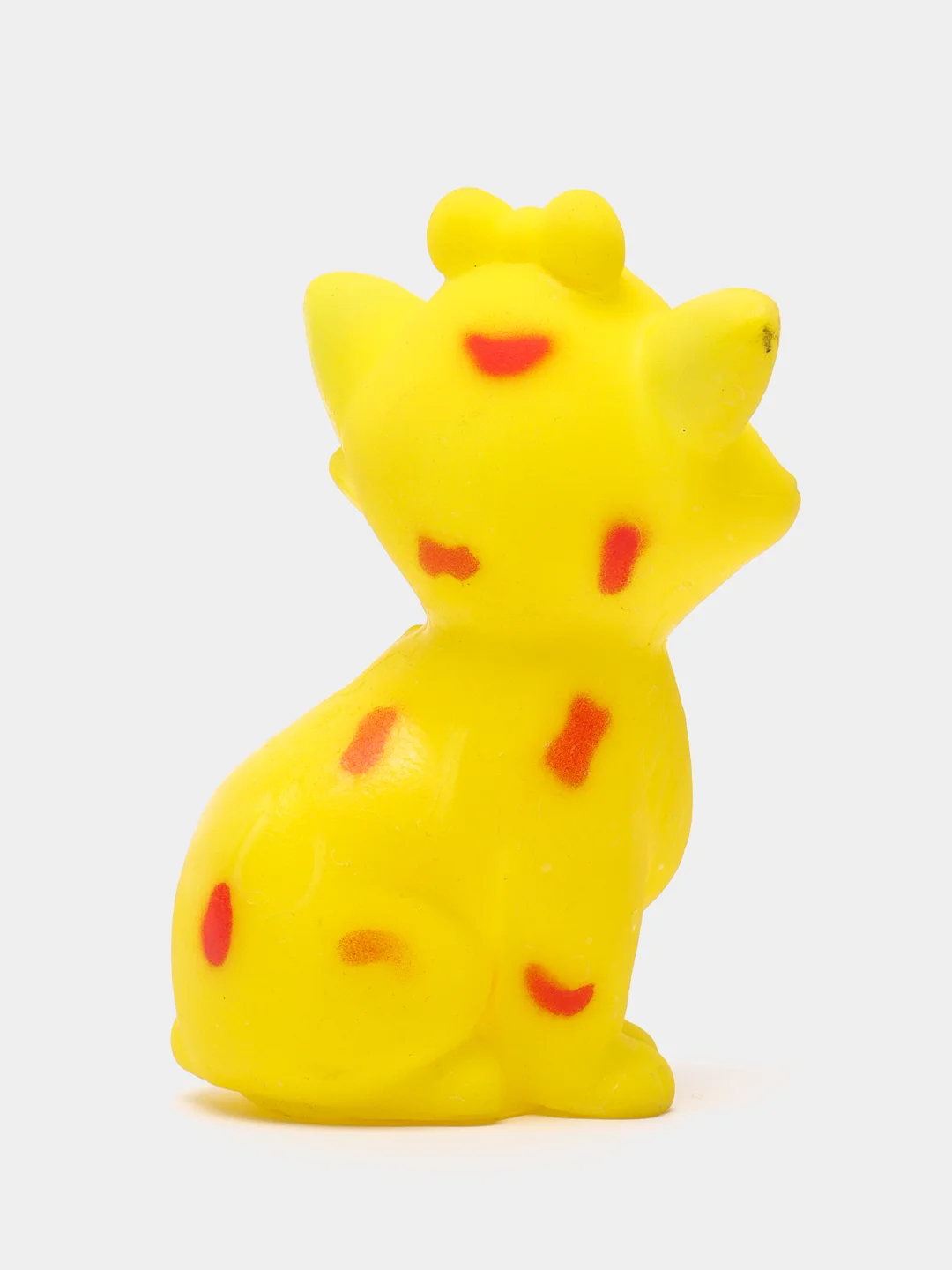 Игрушка пищащая "Кошечка" для собак, 10 см, жёлтая