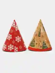 Алый колпаки новогодние 6шт