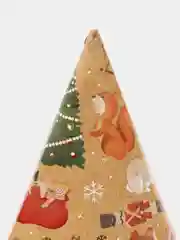 Алый колпаки новогодние 6шт