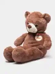 Тёмно-серый плюшевый мишка с сердцем/ медведь 60 см  - 140 см