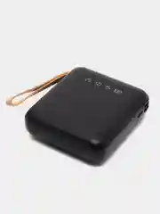 Черный внешний аккумулятор Power Bank 10000, 20000 mAh / Powerbank повербанк с проводами