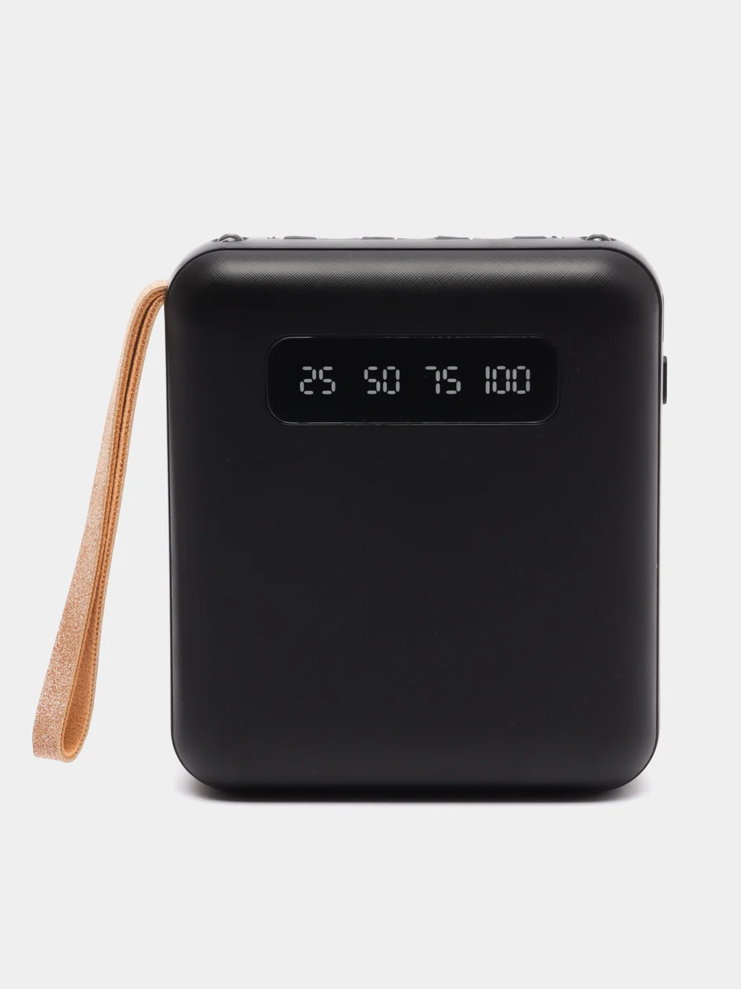 Черный внешний аккумулятор Power Bank 10000, 20000 mAh / Powerbank повербанк с проводами