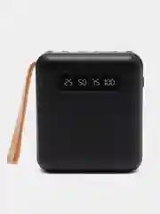 Черный внешний аккумулятор Power Bank 10000, 20000 mAh / Powerbank повербанк с проводами