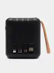 Черный внешний аккумулятор Power Bank 10000, 20000 mAh / Powerbank повербанк с проводами