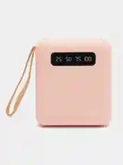Розовый внешний аккумулятор Power Bank 10000, 20000 mAh / Powerbank повербанк с проводами