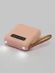 Розовый внешний аккумулятор Power Bank 10000, 20000 mAh / Powerbank повербанк с проводами