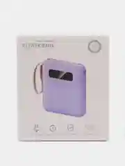 Лавандовый внешний аккумулятор Power Bank 10000, 20000 mAh / Powerbank повербанк с проводами