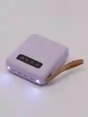 Лавандовый внешний аккумулятор Power Bank 10000, 20000 mAh / Powerbank повербанк с проводами