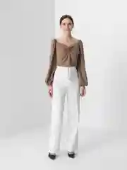Белый классические женские брюки Bloom, 48-60