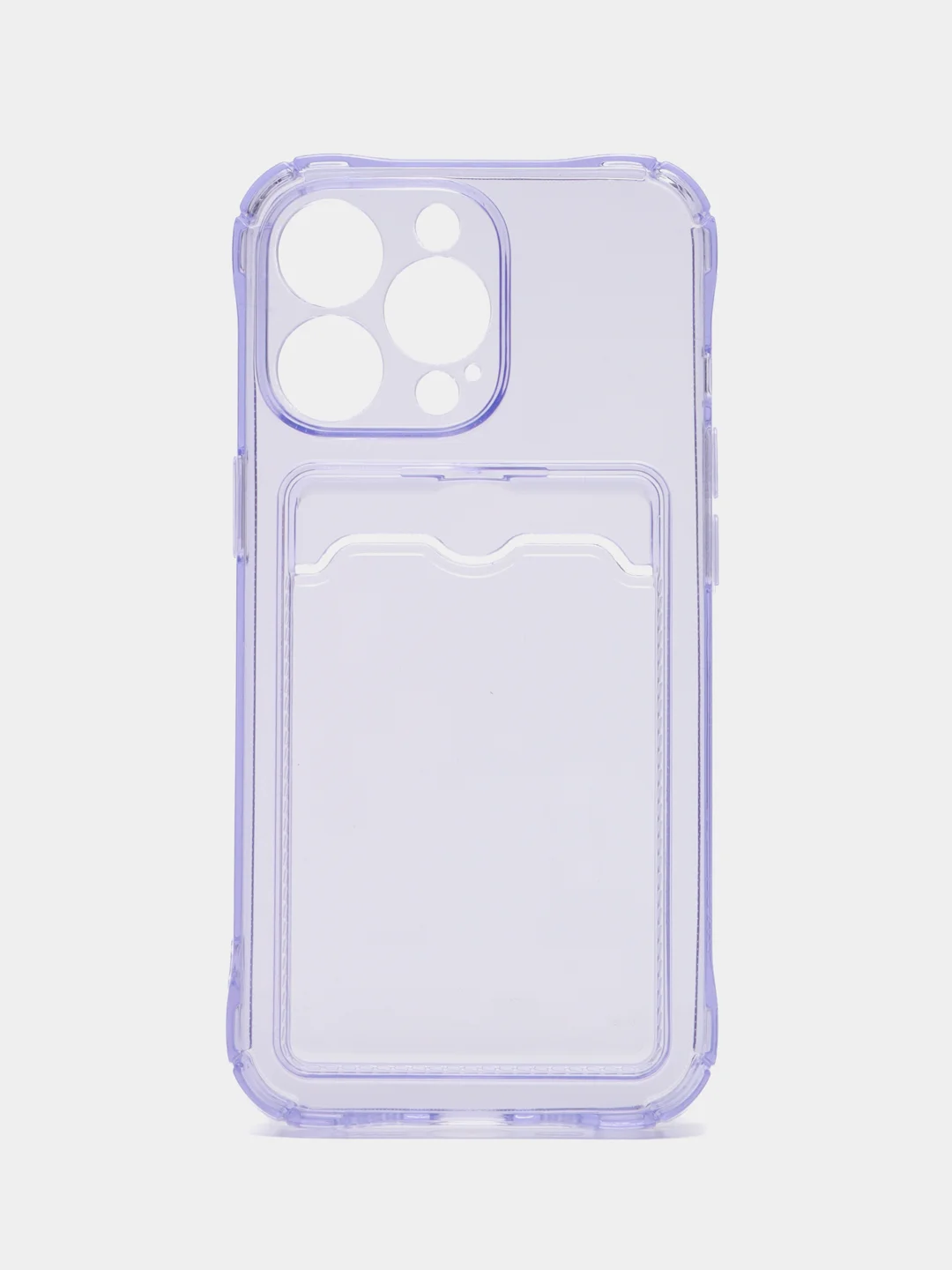 Лавандовый силиконовый чехол на iPhone 13, 13 Pro, 13 Pro Max, с усиленными краями, с карманом
