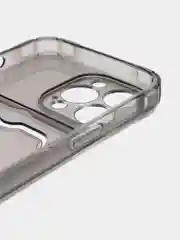 Серебряный силиконовый чехол на iPhone 13, 13 Pro, 13 Pro Max, с усиленными краями, с карманом
