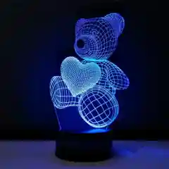 Светильник-ночник 3D, LED мишка, светодиодный