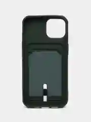 Зеленый чехол силиконовый для iPhone 7/8/SE/11/12/13/14/15/Plus/Pro Max, с карманом для карты