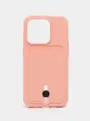 Конфетный чехол силиконовый для iPhone 7/8/SE/11/12/13/14/15/Plus/Pro Max, с карманом для карты