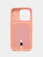 Конфетный чехол силиконовый для iPhone 7/8/SE/11/12/13/14/15/Plus/Pro Max, с карманом для карты