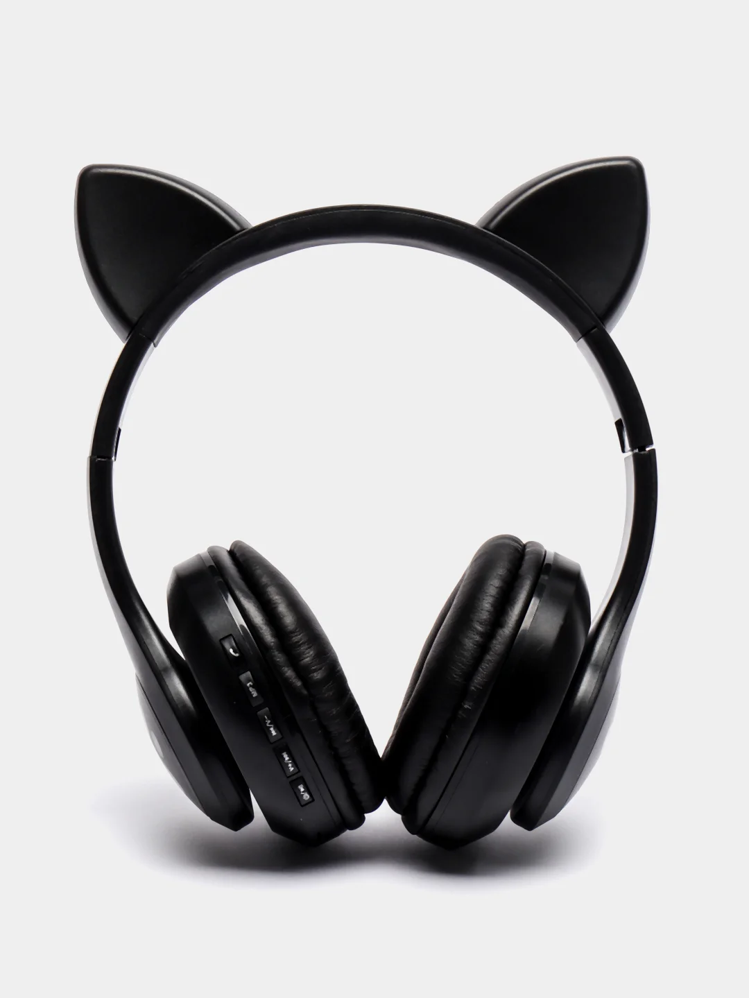 Черный наушники беспроводные Bluetooth, с кошачьими светящимися ушками