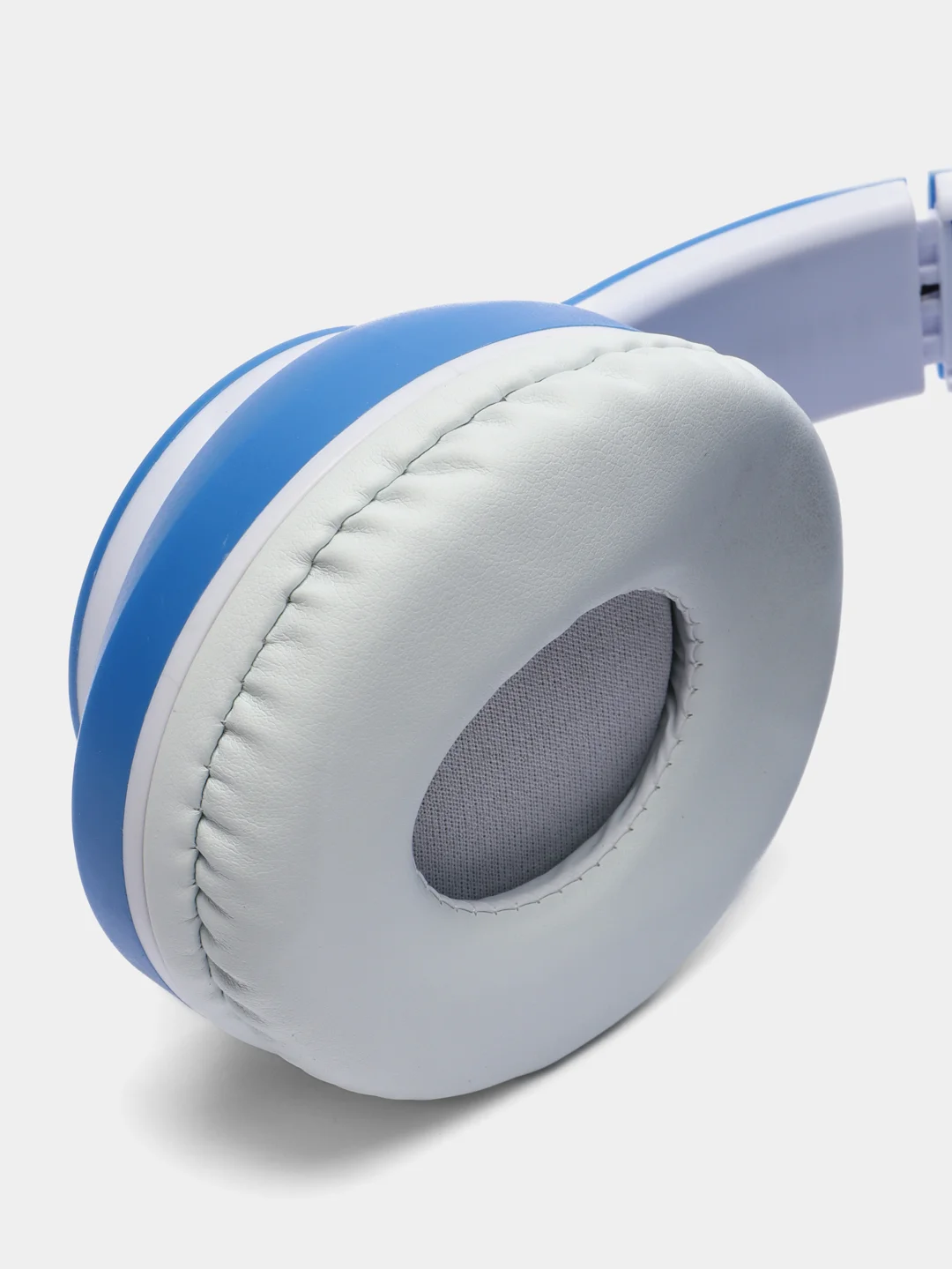 Голубой наушники беспроводные Bluetooth, с кошачьими светящимися ушками