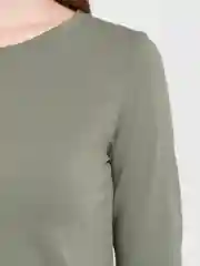 Зелёный хаки лонгслив женский, с длинным рукавом