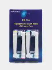 Синий насадки для электрической зубной щетки Oral B/ для зубных щёток Oral-b,  набор из 4 шт