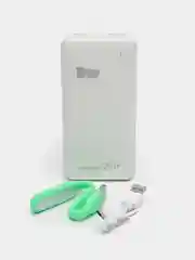 Белый внешний аккумулятор More choice, 20000 mah, PB33-20 с фонариком