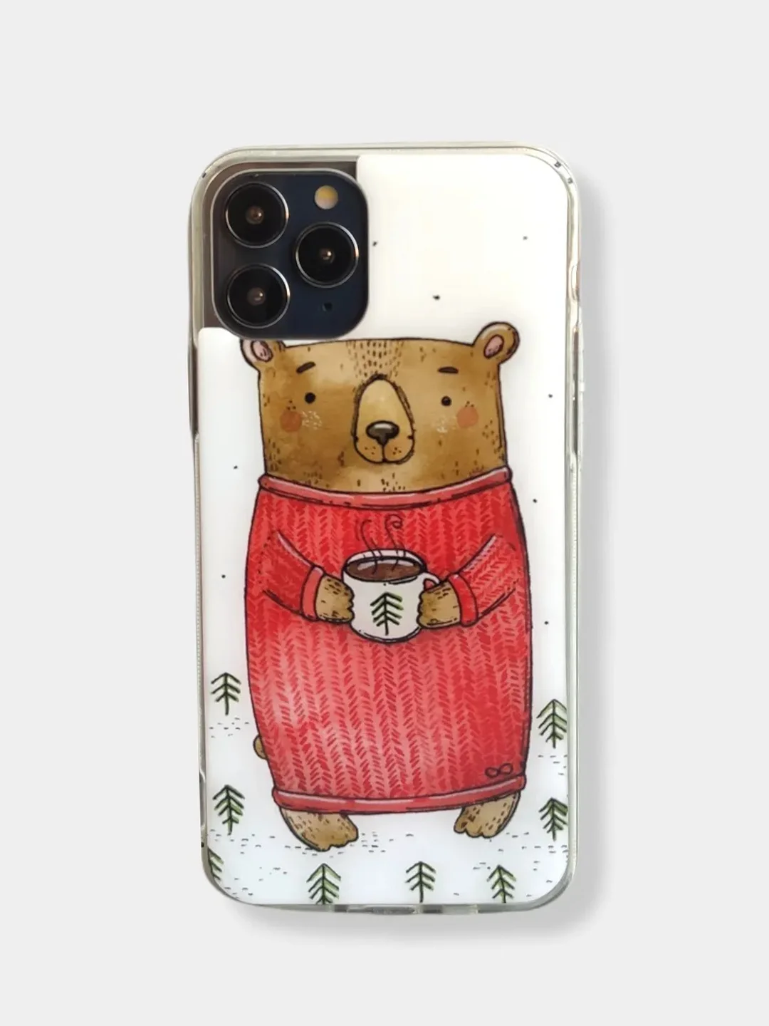 Аметистовый чехол накладка c новогодним рисунком принтом картинкой для iPhone 11 pro max 11 pro xs max