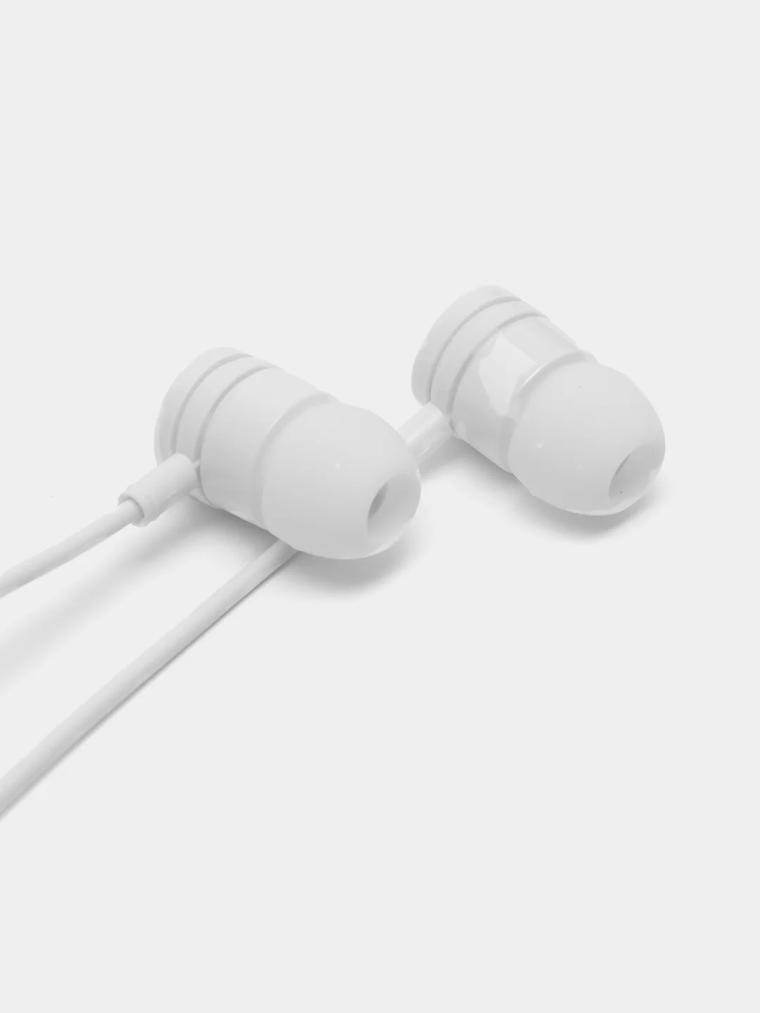 Серебряный наушники с микрофоном Borofone с разъёмом 3.5 Jack