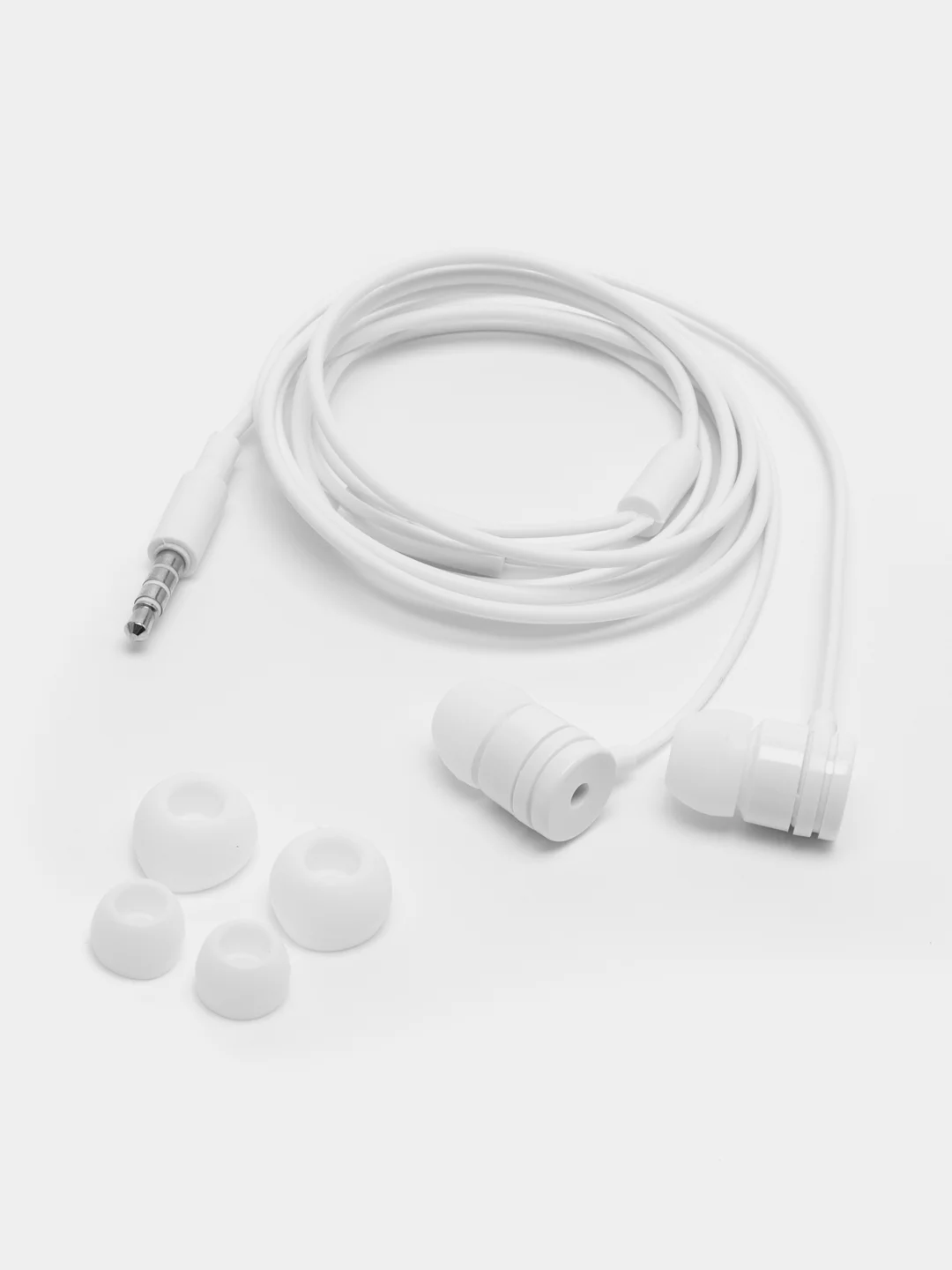 Серебряный наушники с микрофоном Borofone с разъёмом 3.5 Jack